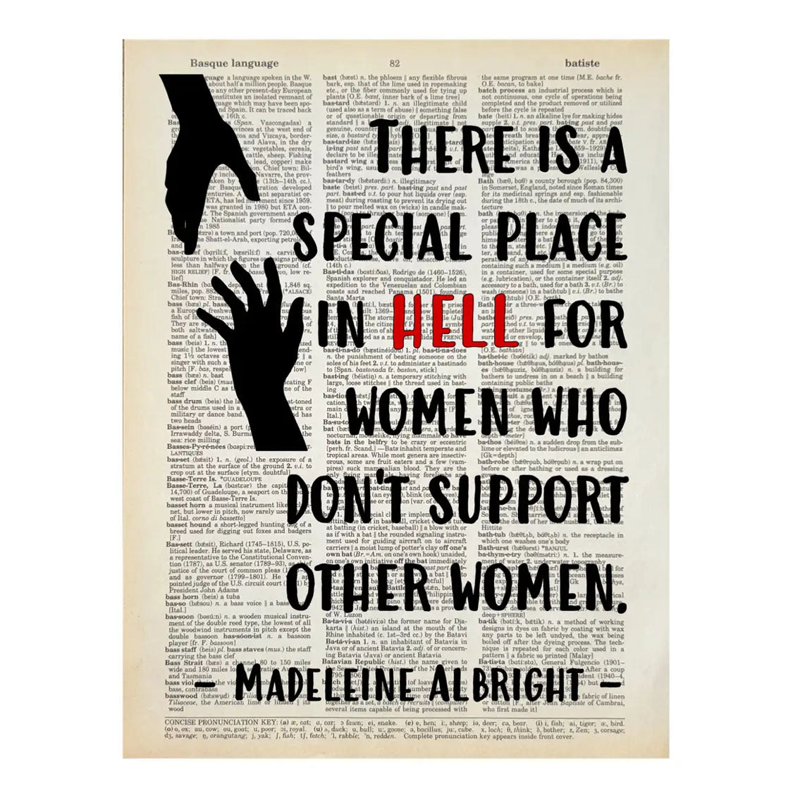 Vintage Book Page Print - There is a Special Place in Hell... (69)