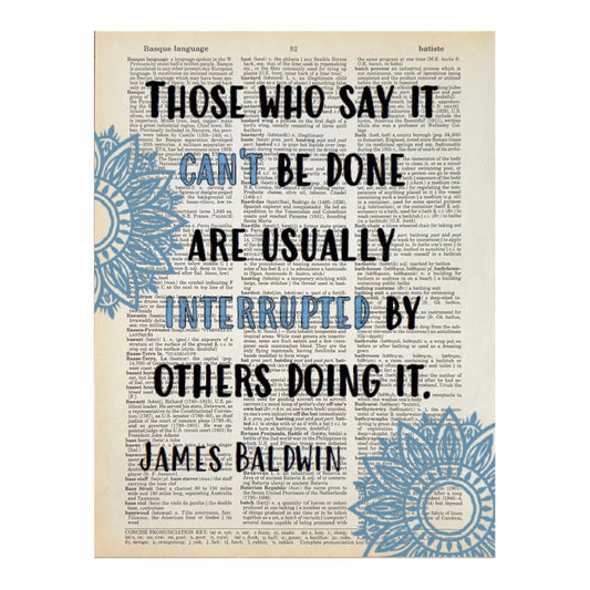 Vintage Book Page Print - Those Who Say It Can’t Be Done... (68)