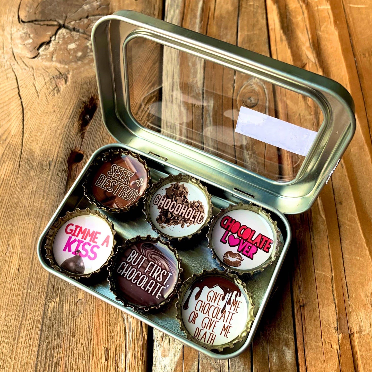 Bottle Cap Magnets - Chocolate