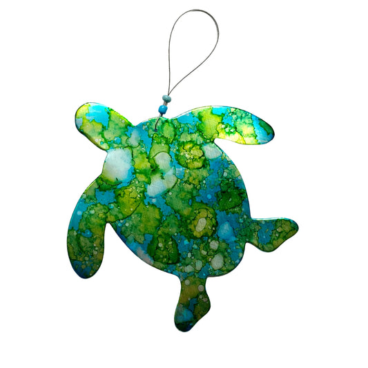 Aluminum Can Ornament - Sea Turtle