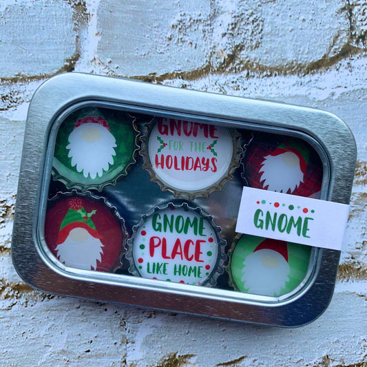 Bottle Cap Magnets - Gnomes