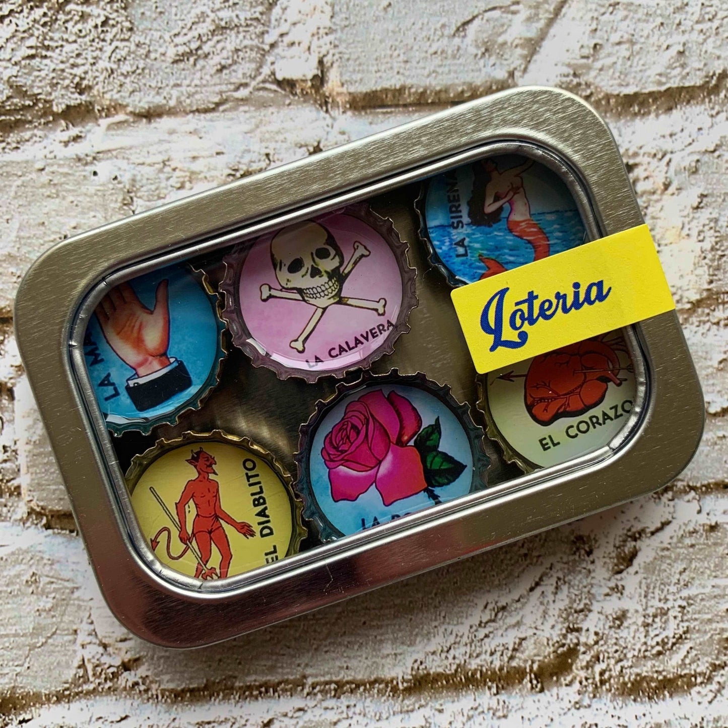 Bottle Cap Magnets - Loteria