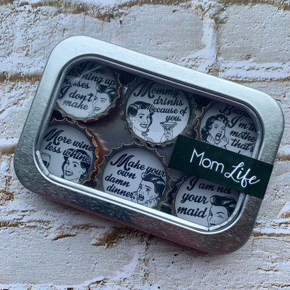 Bottle Cap Magnets - Mom Life