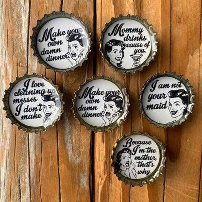 Bottle Cap Magnets - Mom Life