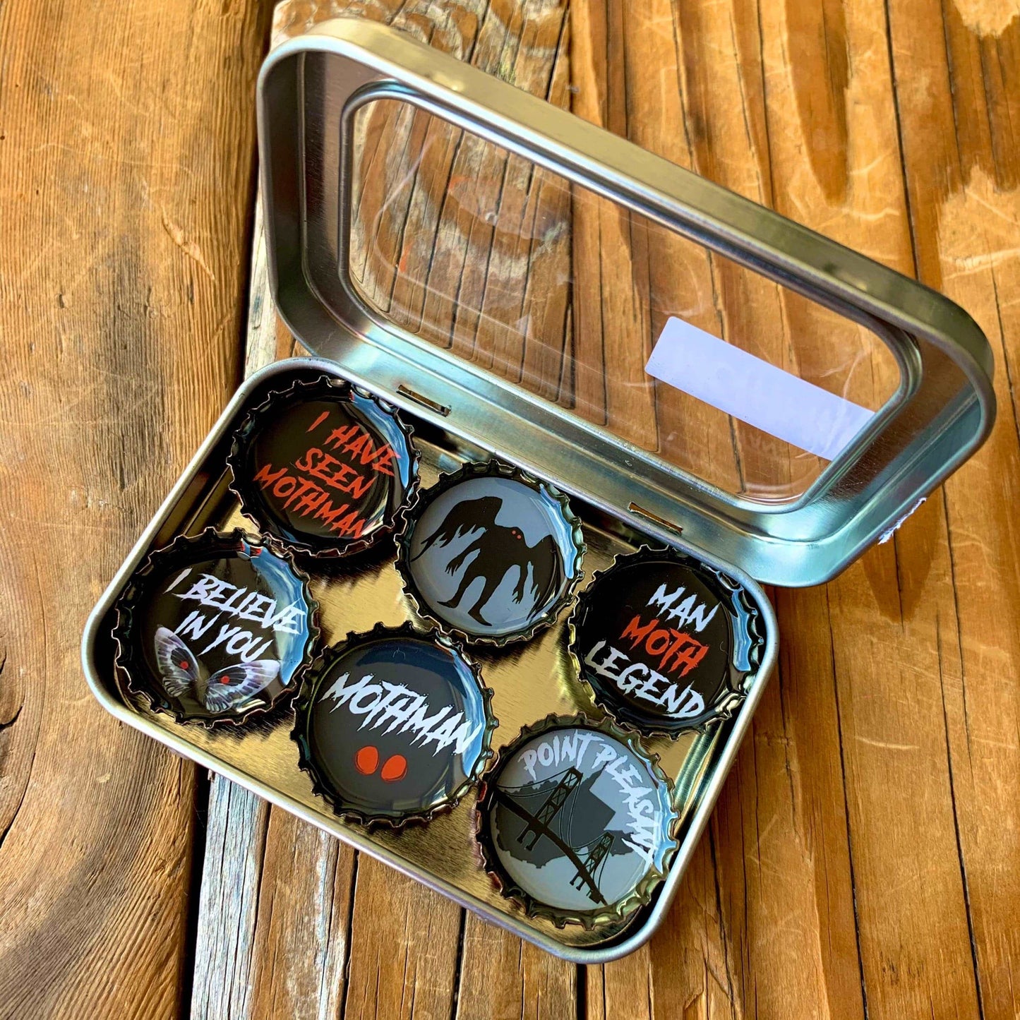 Bottle Cap Magnets - Mothman