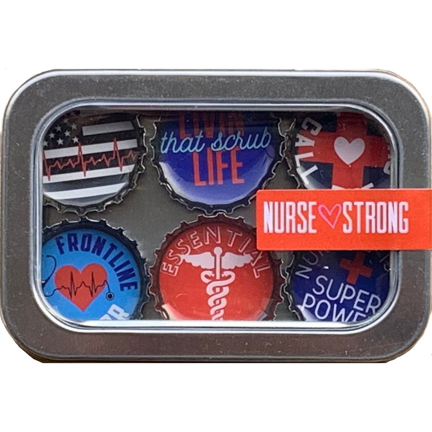 Bottle Cap Magnets - Nurse