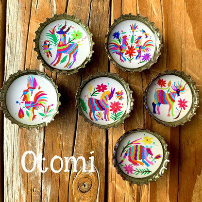 Bottle Cap Magnets - Otomi