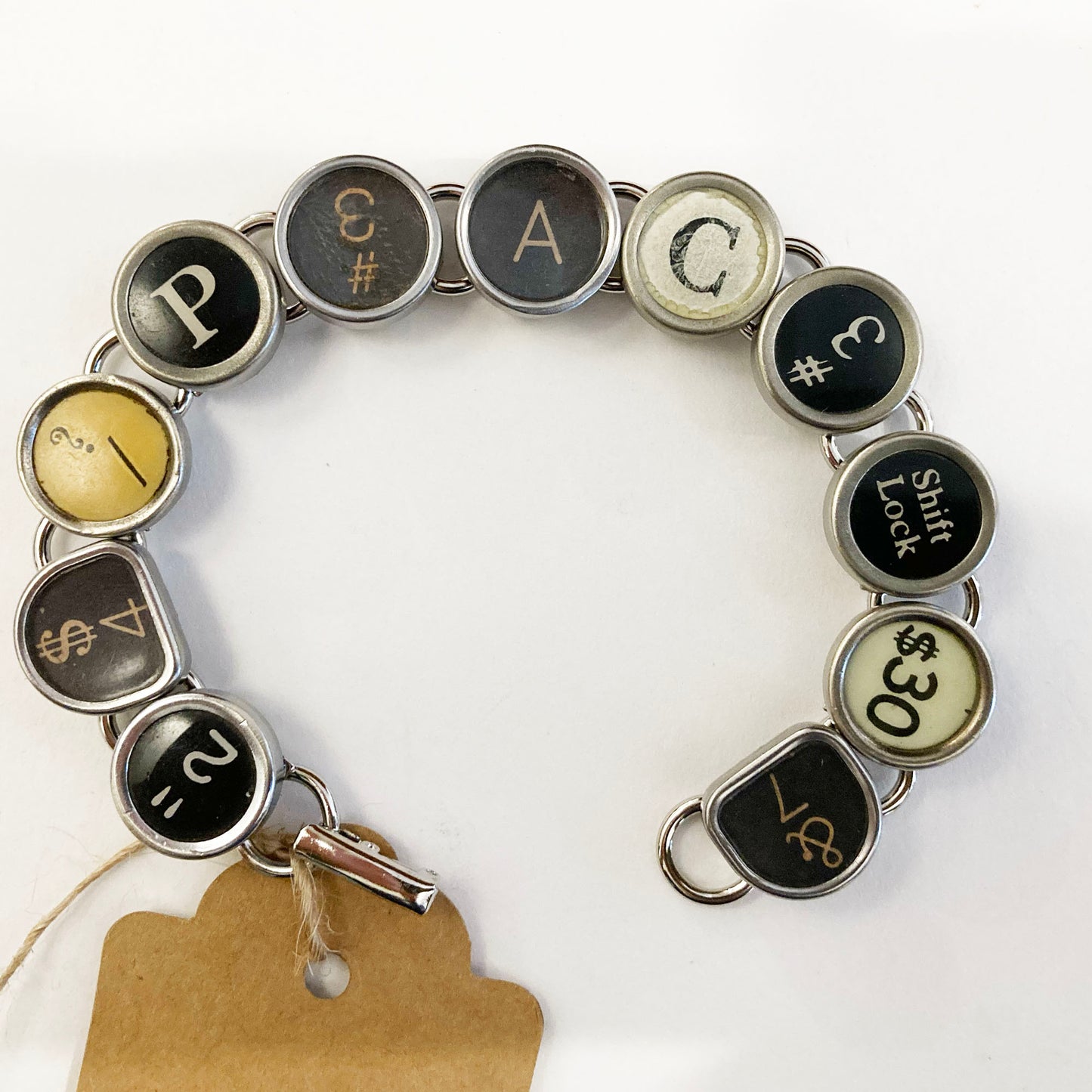 Typewriter Key Bracelet - Messages