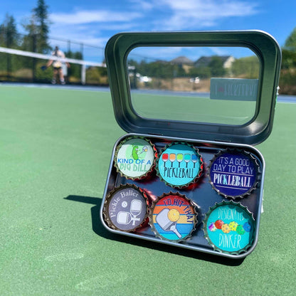 Bottle Cap Magnets - Pickleball