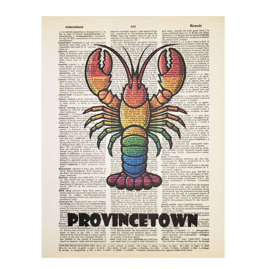 Vintage Book Page Print - Provincetown Lobster (000)