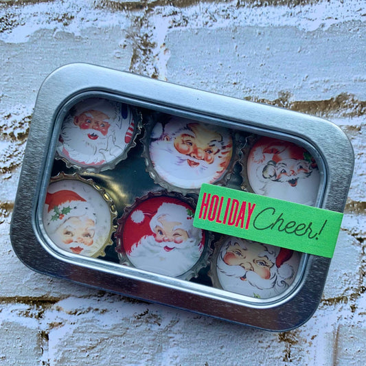 Bottle Cap Magnets - Santa