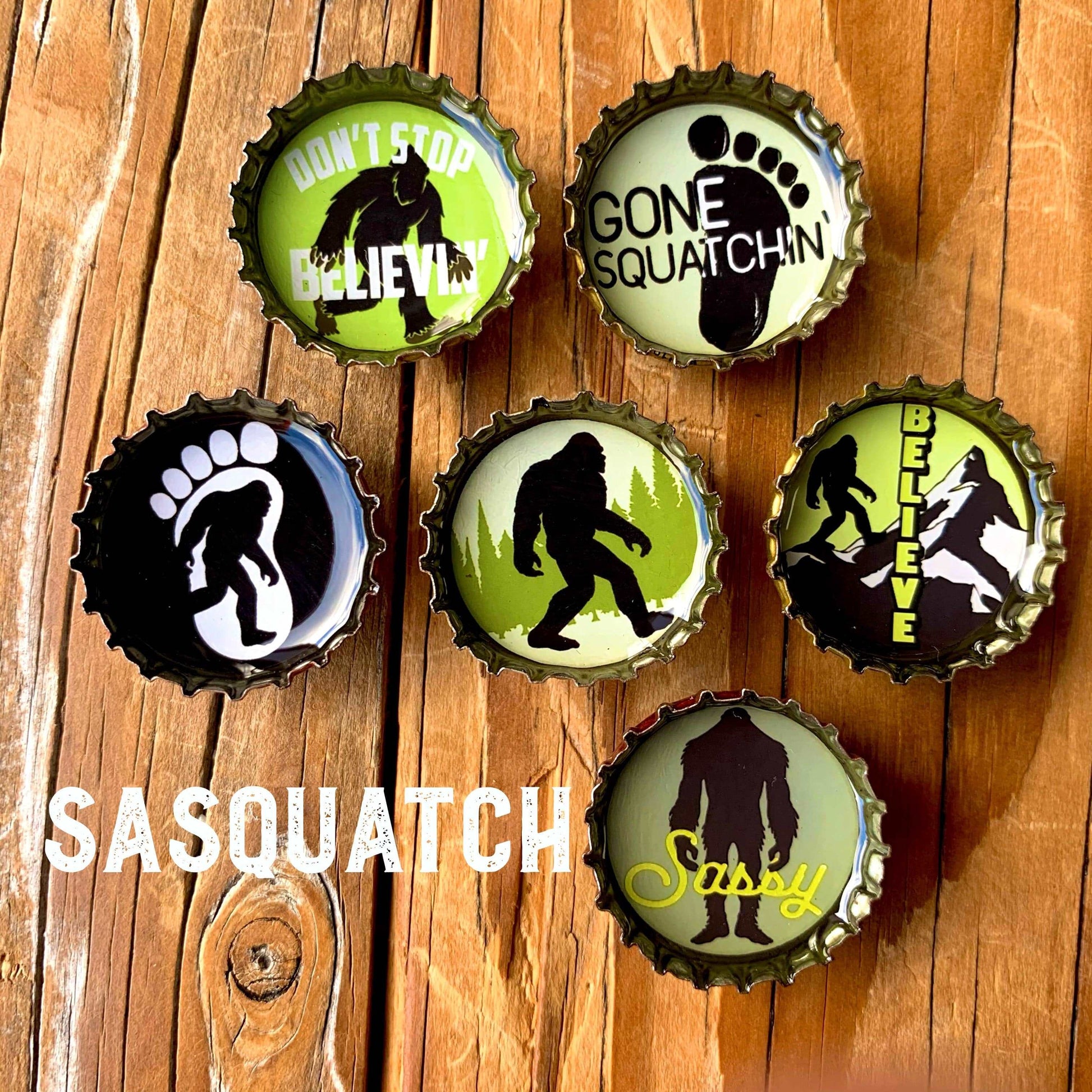 Bottle Cap Magnets - Sasquatch