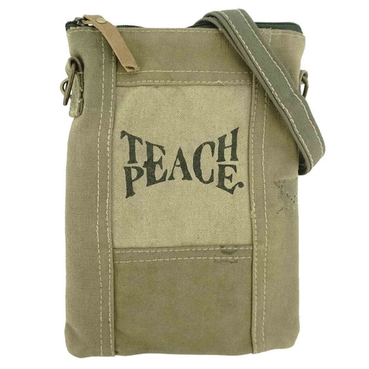 Military Tent Small Crossbody Bag - Teach Peace