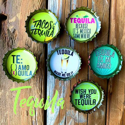 Bottle Cap Magnets - Tequila