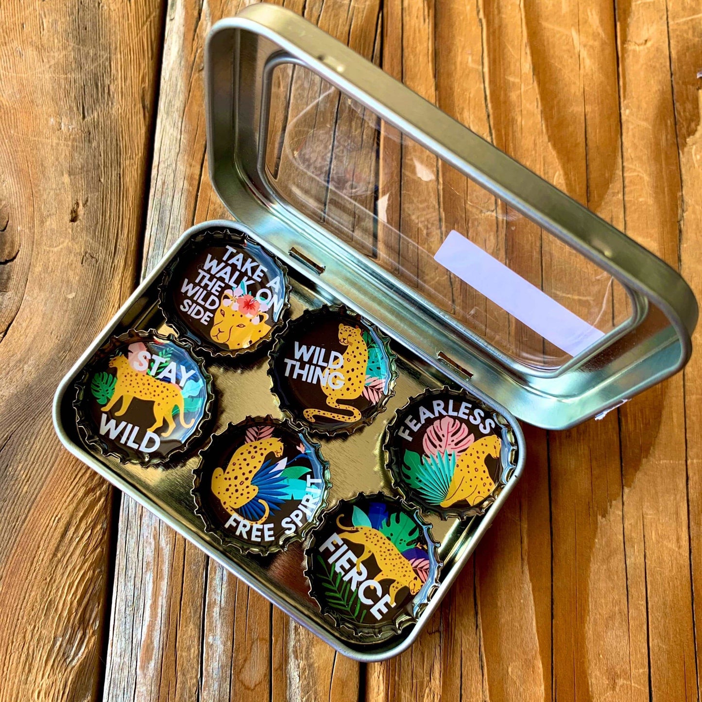 Bottle Cap Magnets - Wild One