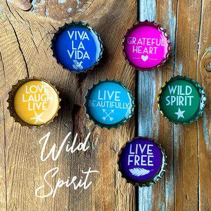 Bottle Cap Magnets - Wild Spirit