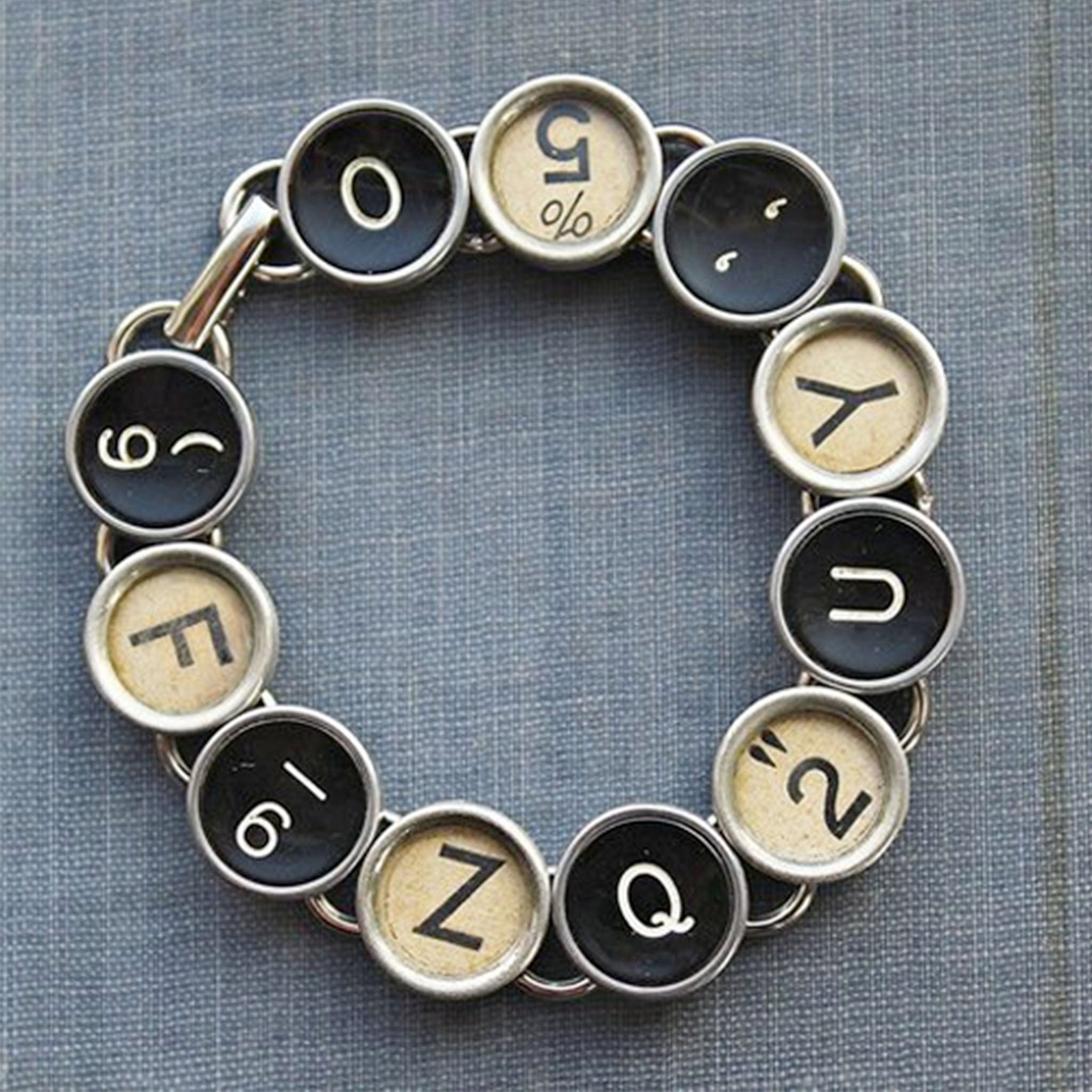 Typewriter bracelet hotsell